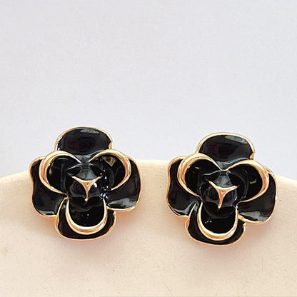 Wholesale Jewelry 1 Pair Elegant Flower Alloy Ear Studs