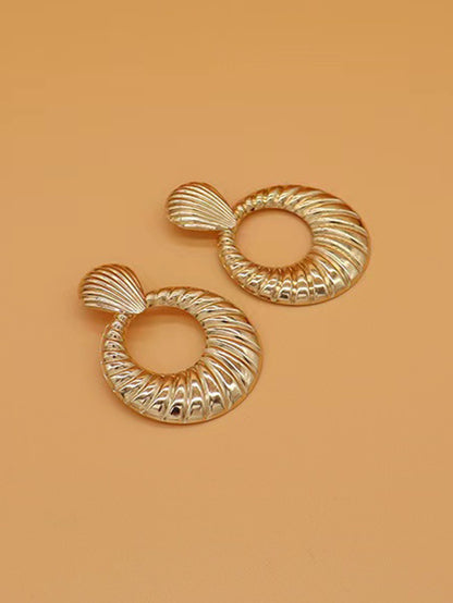 Wholesale Jewelry 1 Pair Retro Round Alloy Drop Earrings