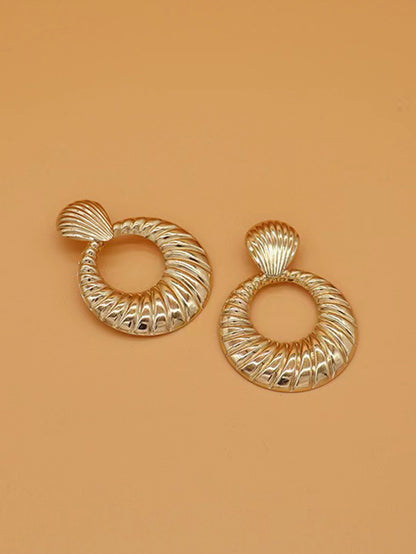 Wholesale Jewelry 1 Pair Retro Round Alloy Drop Earrings