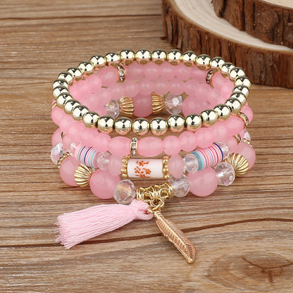 Classical Tassel Wings Glass Artificial Crystal Women's Bracelets