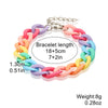 Sweet Heart Shape Flower Arylic Patchwork Women's Bracelets