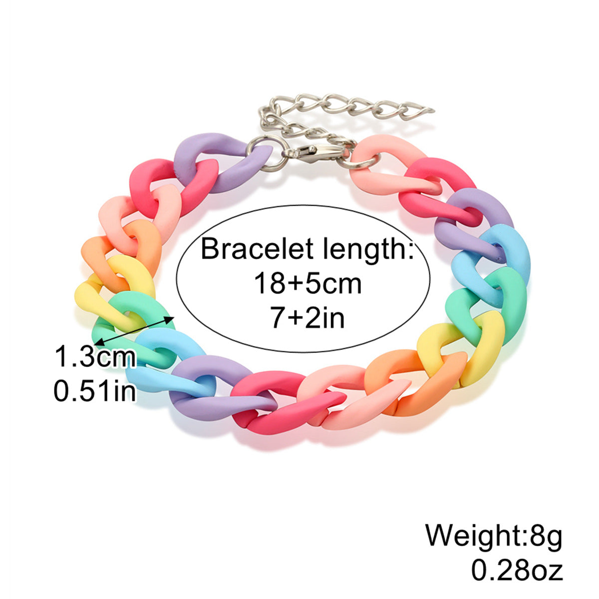 Sweet Heart Shape Flower Arylic Patchwork Women's Bracelets