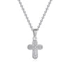 Simple Style Cross Stainless Steel Plating Inlay Zircon 18k Gold Plated Silver Plated Pendant Necklace