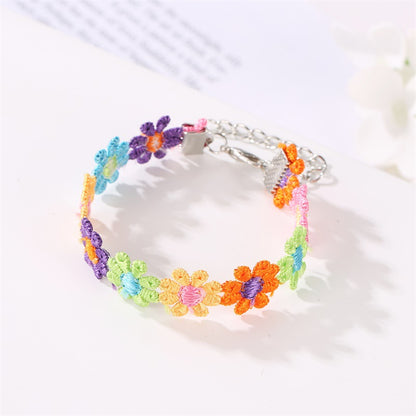 Sweet Simple Style Flower Fabric Plating Flowers Women'S Choker