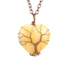 Simple Style Heart Shape Natural Stone Ferroalloy Wholesale Pendant Necklace