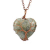 Simple Style Heart Shape Natural Stone Ferroalloy Wholesale Pendant Necklace