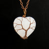 Simple Style Heart Shape Natural Stone Ferroalloy Wholesale Pendant Necklace