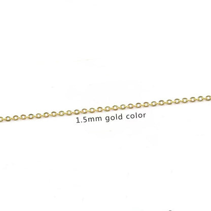 Wholesale Simple Style Solid Color Stainless Steel 18k Gold Plated Necklace