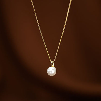 Simple Style Round Copper Plating Gold Plated Pendant Necklace