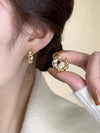 Simple Style Geometric Alloy Gold Plated Women's Earrings 1 Pair