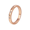 Simple Style Round Copper Plating Inlay Zircon 18k Gold Plated Rings