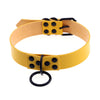 Sweet Round Pu Leather Metal Patchwork Women's Choker