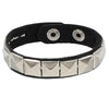 Punk Square Pu Leather Metal Unisex Bangle