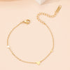 Elegant Romantic Heart Shape Titanium Steel Polishing Plating 18k Gold Plated Bracelets