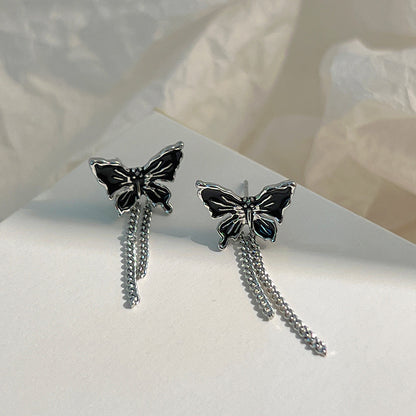 Wholesale Jewelry 1 Pair Casual Heart Shape Flower Butterfly Alloy Rhinestones Drop Earrings Ear Studs