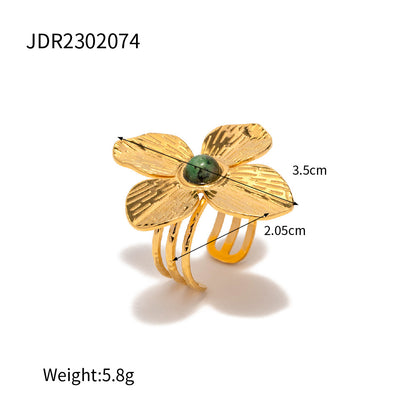 Retro Butterfly Stainless Steel Plating Rings 1 Piece