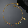 Wholesale Simple Style Star Stainless Steel Earrings Anklet Necklace