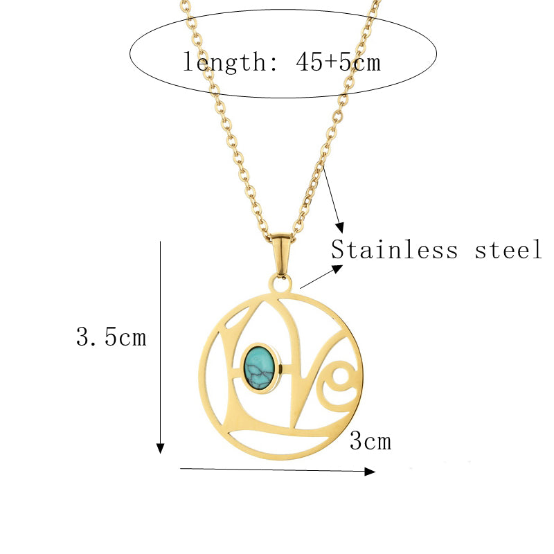 304 Stainless Steel Casual Simple Style Plating Life Tree Pendant Necklace