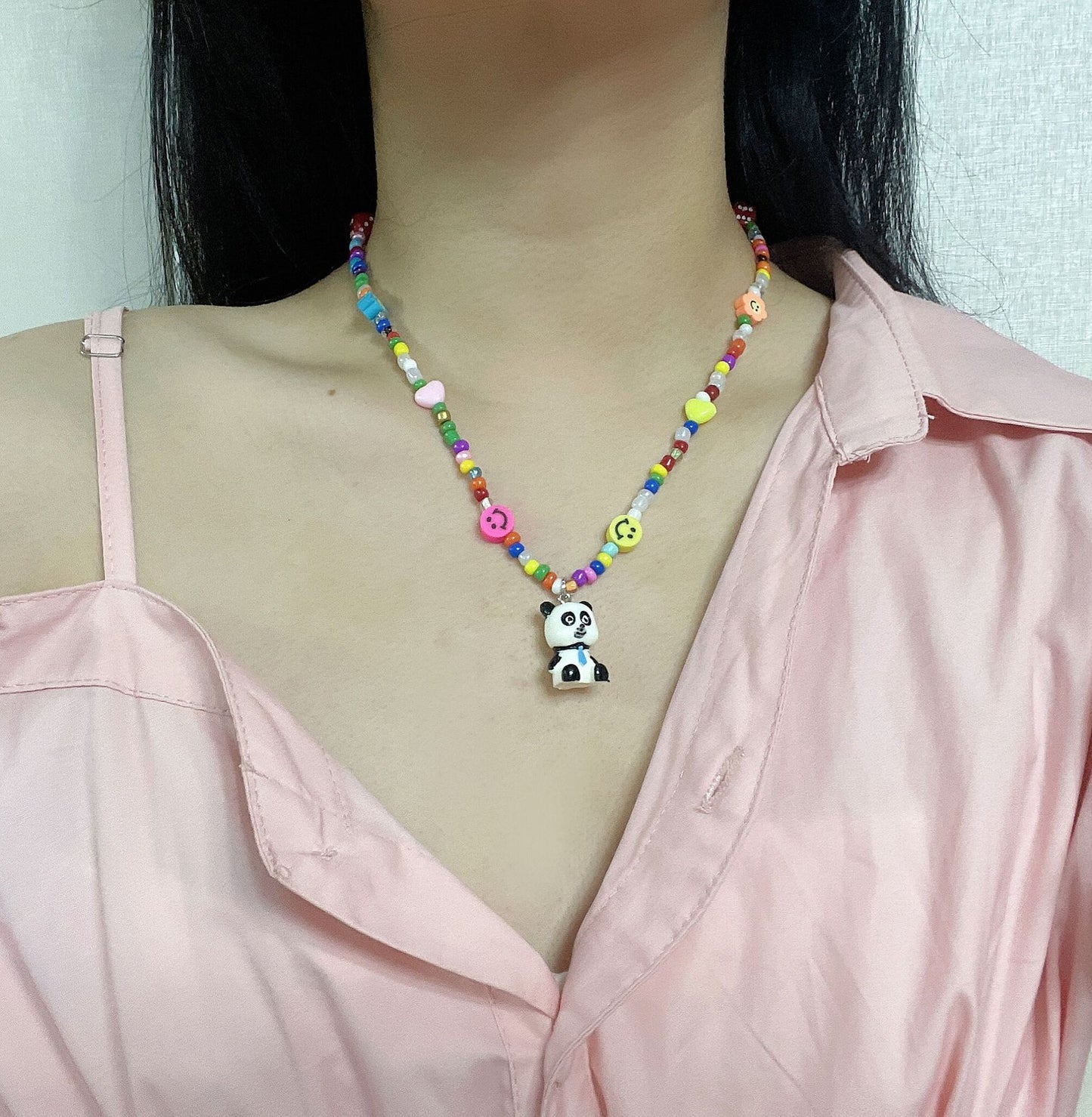 Cartoon Style Cartoon Plastic Resin Beaded Women's Pendant Necklace