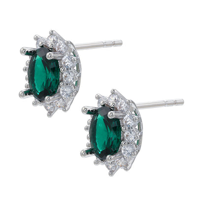 1 Pair Elegant Luxurious Shiny Solid Color Copper Plating Inlay Inlaid Zircon Zircon 18k Gold Plated Ear Studs