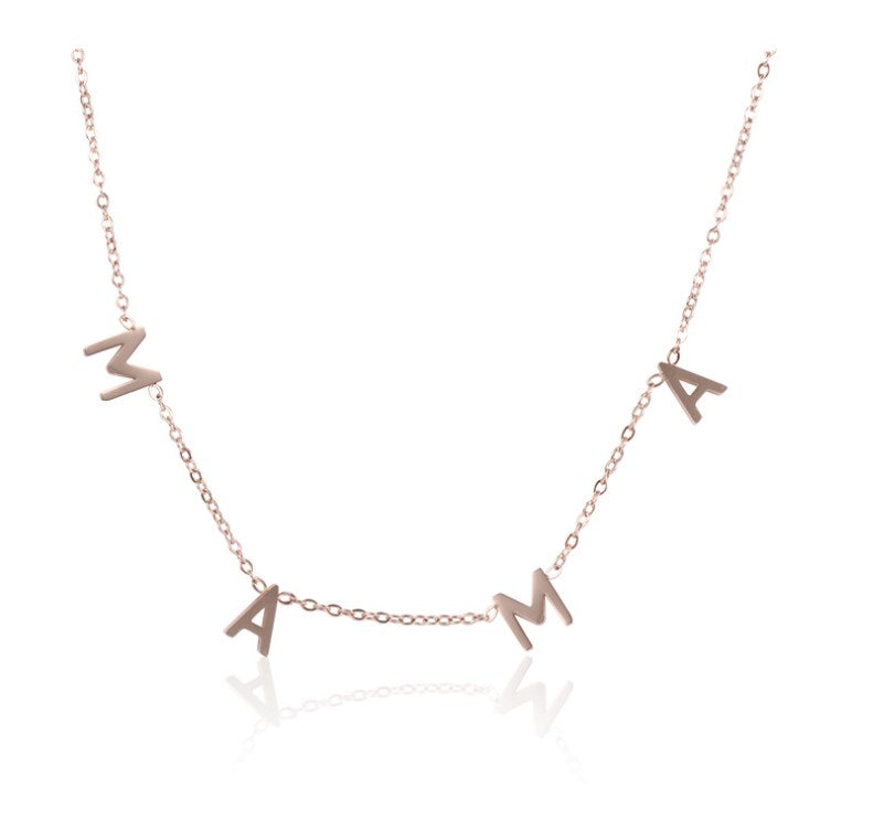 Fashion Letter Stainless Steel Plating Necklace