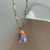 Cartoon Style Cartoon Plastic Resin Beaded Women's Pendant Necklace