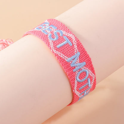 Mama Modern Style Letter Fabric Wholesale Bracelets