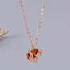 Heart Titanium Steel Inlaid Shell Inlaid Gold Necklace