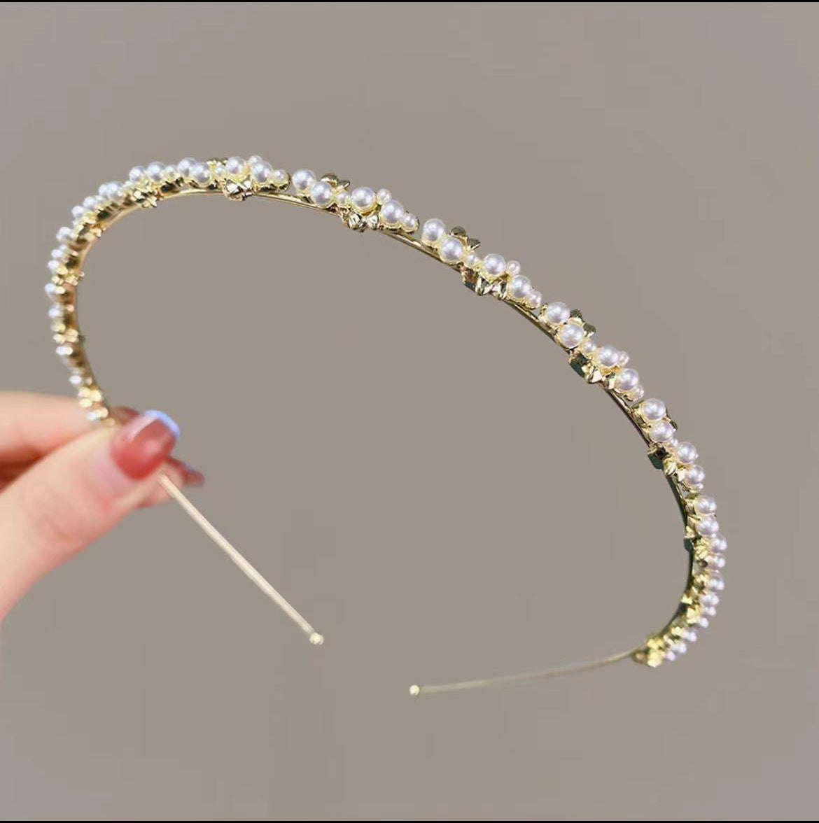 Elegant Leaves Flower Alloy Inlay Zircon Hair Band