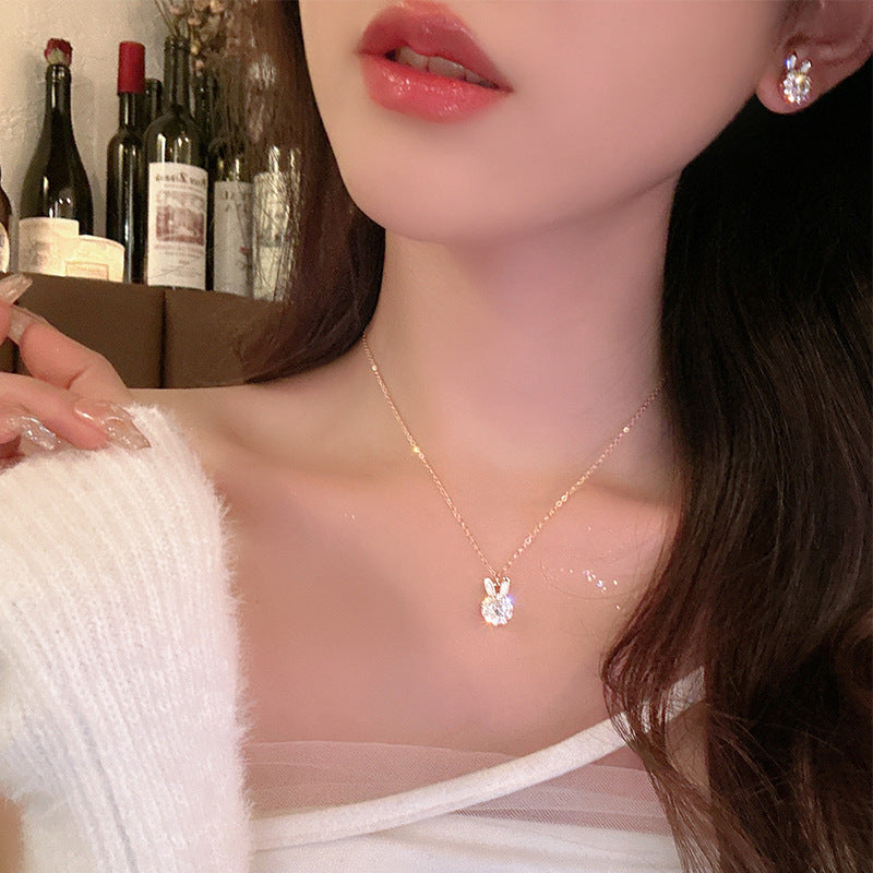 Simple Style Heart Shape Flower Alloy Pearl Plating Inlay Shell Zircon Women's Pendant Necklace