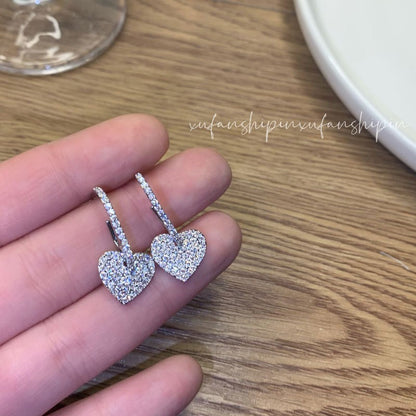 Simple Style Heart Shape Alloy Plating Women's Ear Studs