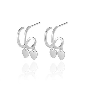 Simple Style Heart Shape Alloy Plating Women's Ear Studs