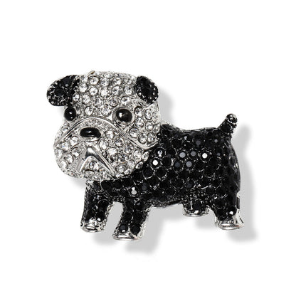 Cute Dog Alloy Plating Inlay Rhinestones Unisex Brooches