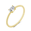 Simple Style Oval Sterling Silver Plating Inlay Zircon 14k Gold Plated Rhodium Plated Rings