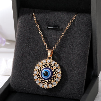 Wholesale Jewelry Simple Style Classic Style Round Alloy Pendant Necklace