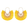 1 Pair Bohemian Sector Plating Metal Alloy Drop Earrings