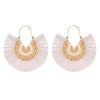 1 Pair Bohemian Sector Plating Metal Alloy Drop Earrings