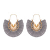 1 Pair Bohemian Sector Plating Metal Alloy Drop Earrings