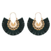 1 Pair Bohemian Sector Plating Metal Alloy Drop Earrings