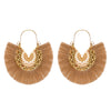 1 Pair Bohemian Sector Plating Metal Alloy Drop Earrings