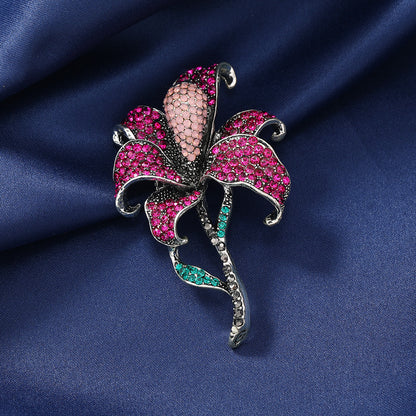 Simple Style Flower Alloy Inlay Rhinestones Women'S Brooches