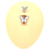 Novelty Butterfly Alloy Plating White Gold Plated Belly Ring