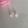 1 Pair Simple Style Heart Shape Plating Inlay Copper Zircon Ear Studs