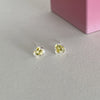 1 Pair Simple Style Heart Shape Plating Inlay Copper Zircon Ear Studs