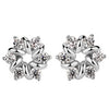 1 Pair Simple Style Flower Copper Plating Inlay Zircon Ear Studs