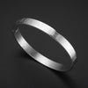 Simple Style Number Stainless Steel Bangle