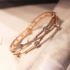 Simple Style Round Rhinestones Alloy Wholesale Bangle