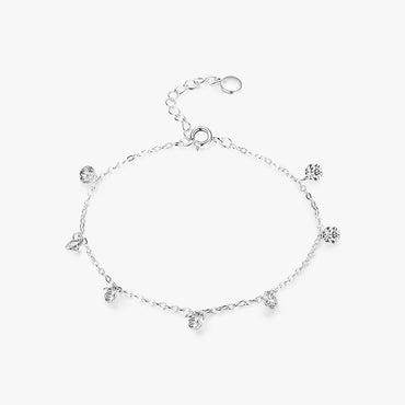 Glam Artistic Round Sterling Silver Plating Rhodium Plated Bracelets