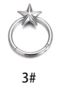 Hip-hop Star Titanium Steel Polishing Nose Ring