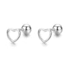 1 Pair Modern Style Simple Style Star Heart Shape Sterling Silver Epoxy Plating 14k Gold Plated Rhodium Plated Ear Studs